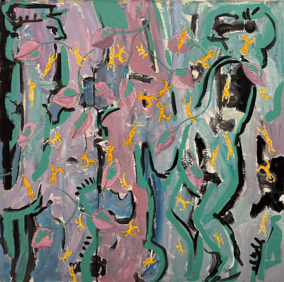 Bild 19 88x92, Acryl auf Leinwand