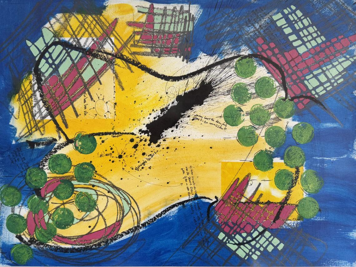 Bild 42 - 70x50, Mischtechnik auf Karton